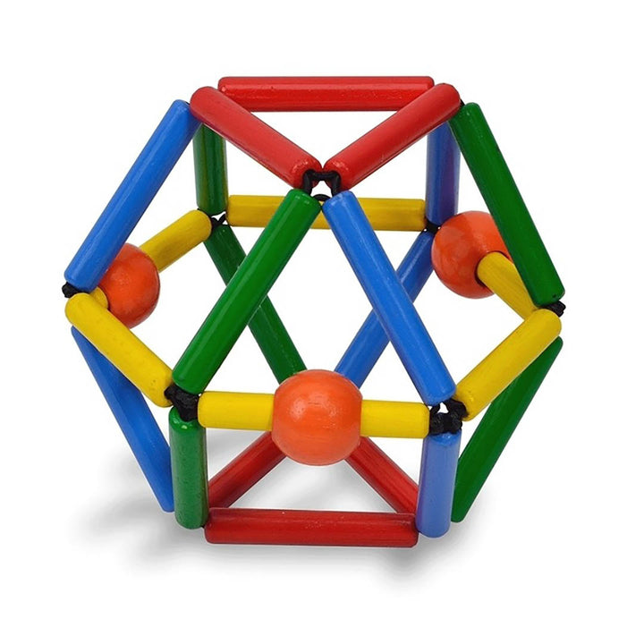 French Wooden Puzzle Grabber Toy Multicolor