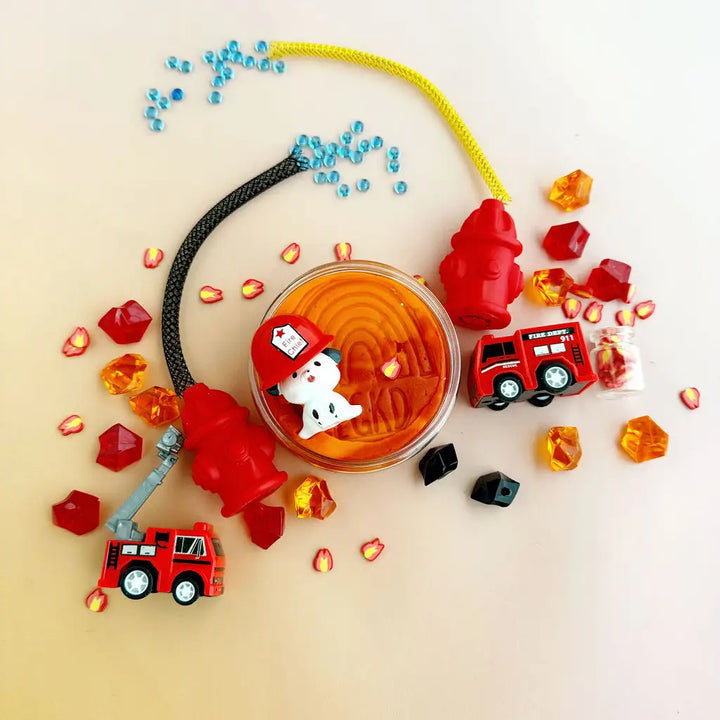 Scented Natural Sensory Play Dough Kit- Fire Station (Cherry Mango)