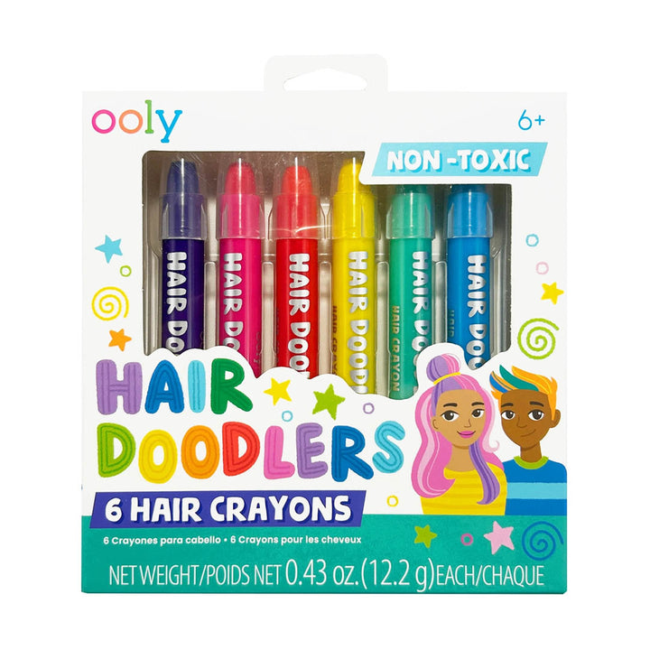NEW Hair Doodlers Hair Crayons - Set of 6 Colors