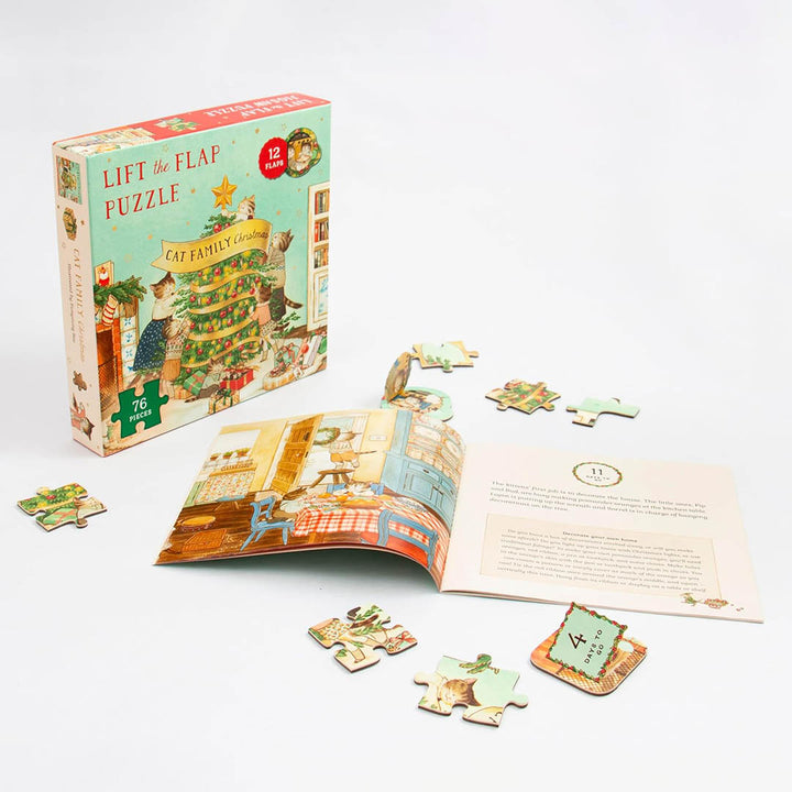 Cat Family Christmas: Lift-the-Flap Countdown Puzzle