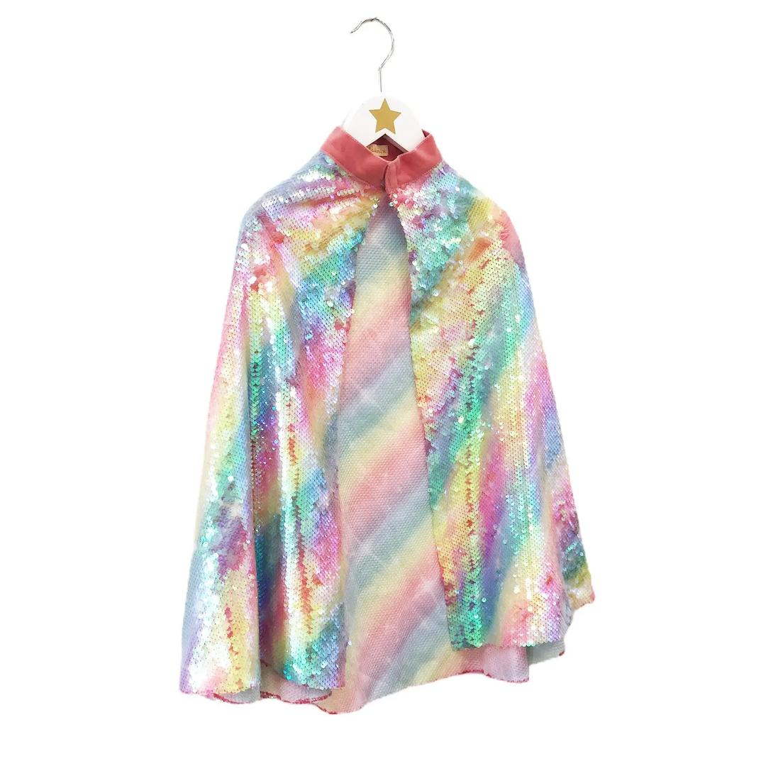 NEW Multi Sequin Rainbow Cape
