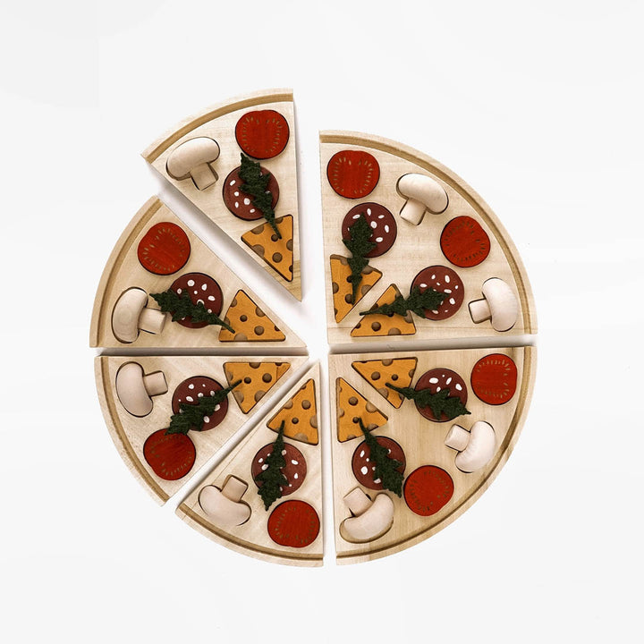 Play Food Set- Wooden Pizza Toy