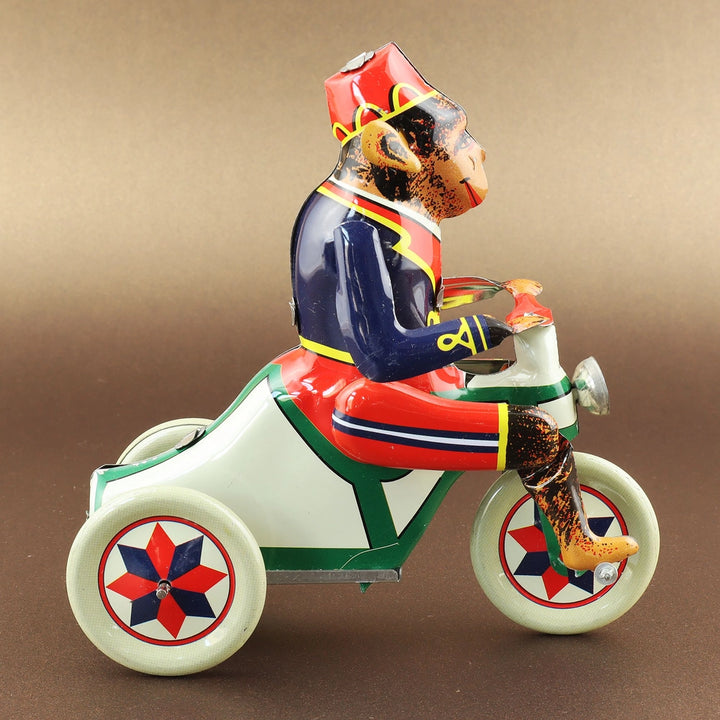 NEW Tin Toy Monkey On Tricycle
