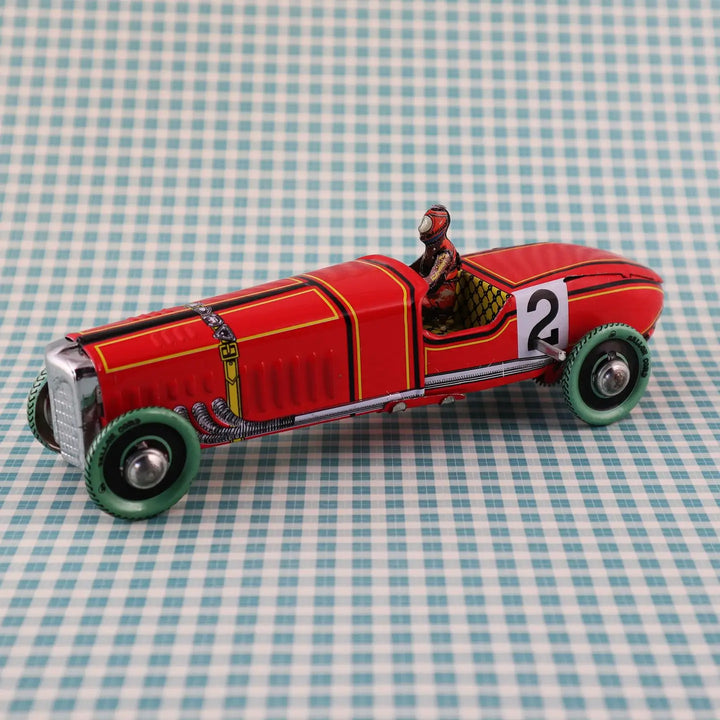 Retro Racing Car Tin Toy