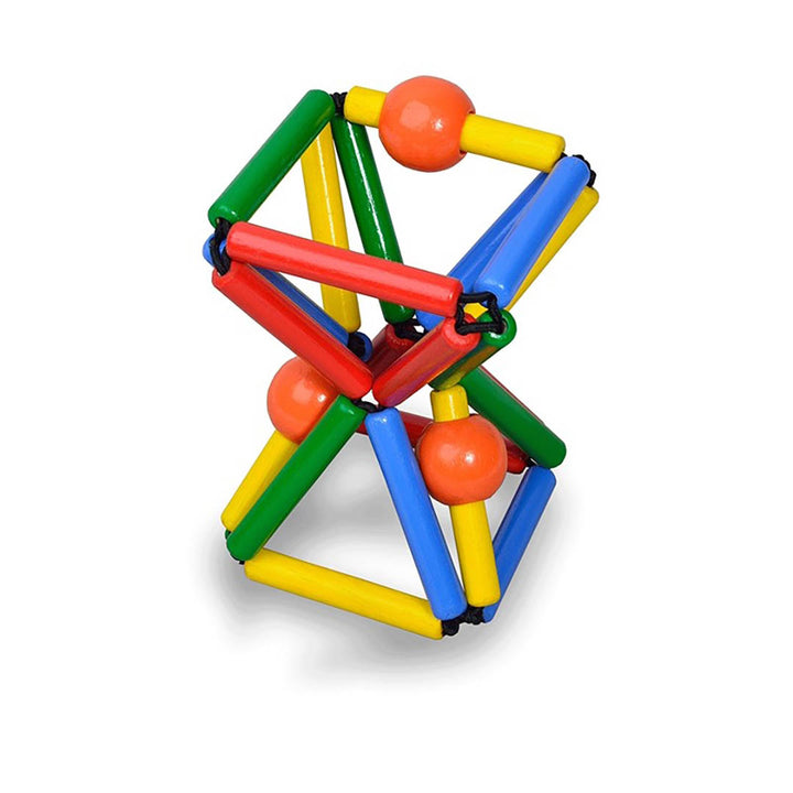 French Wooden Puzzle Grabber Toy Multicolor