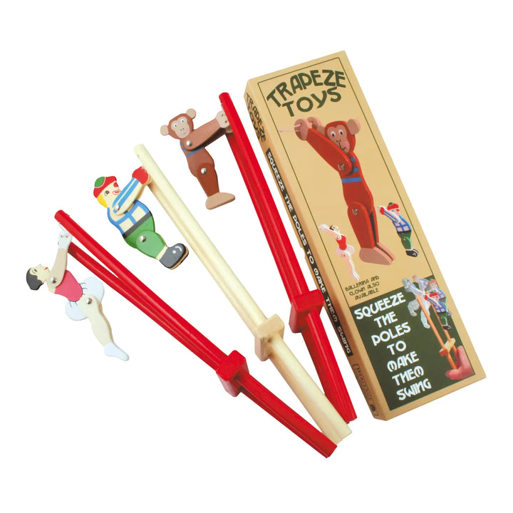 Trapeze Monkey Wooden Toy