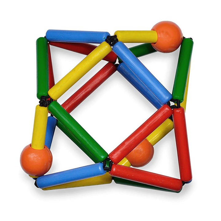 French Wooden Puzzle Grabber Toy Multicolor
