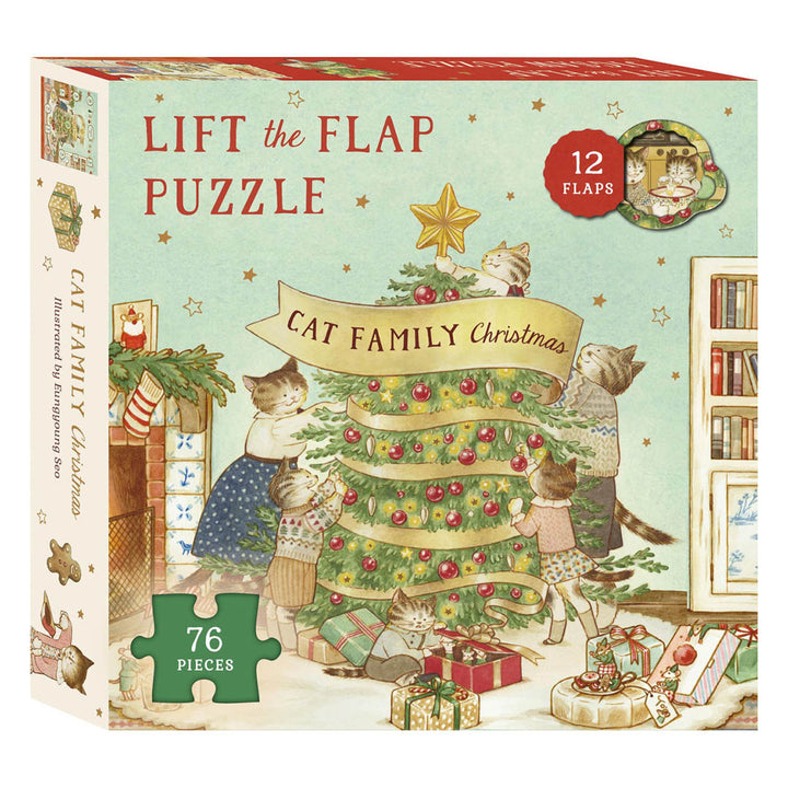 Cat Family Christmas: Lift-the-Flap Countdown Puzzle
