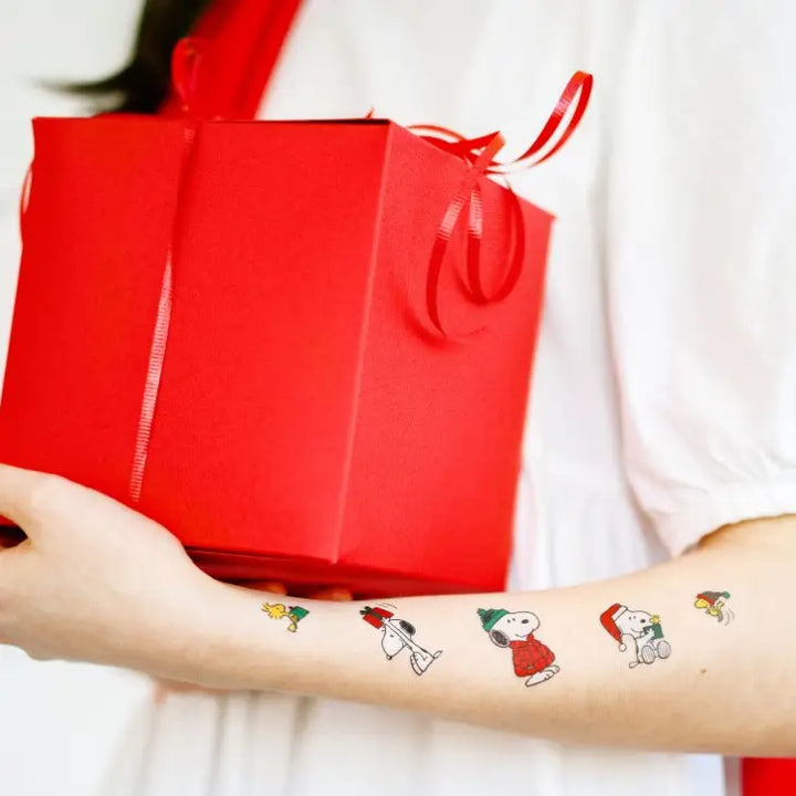 NEW Temporary Tattoo Sheets: Peanuts Snoopy Holiday