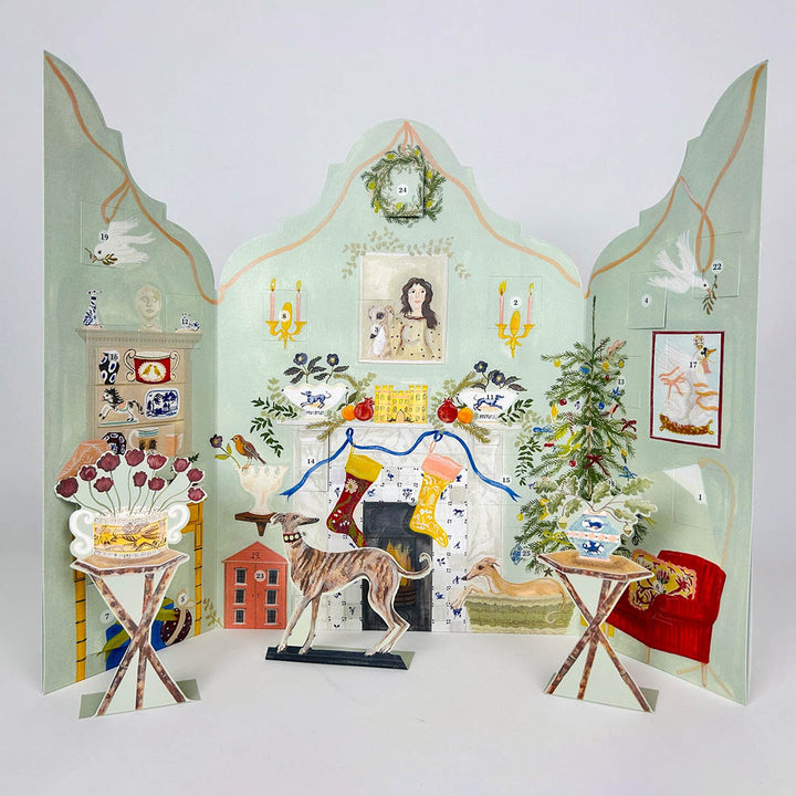 NEW Polly Ferns Festive Dutch Gable Advent Calendar