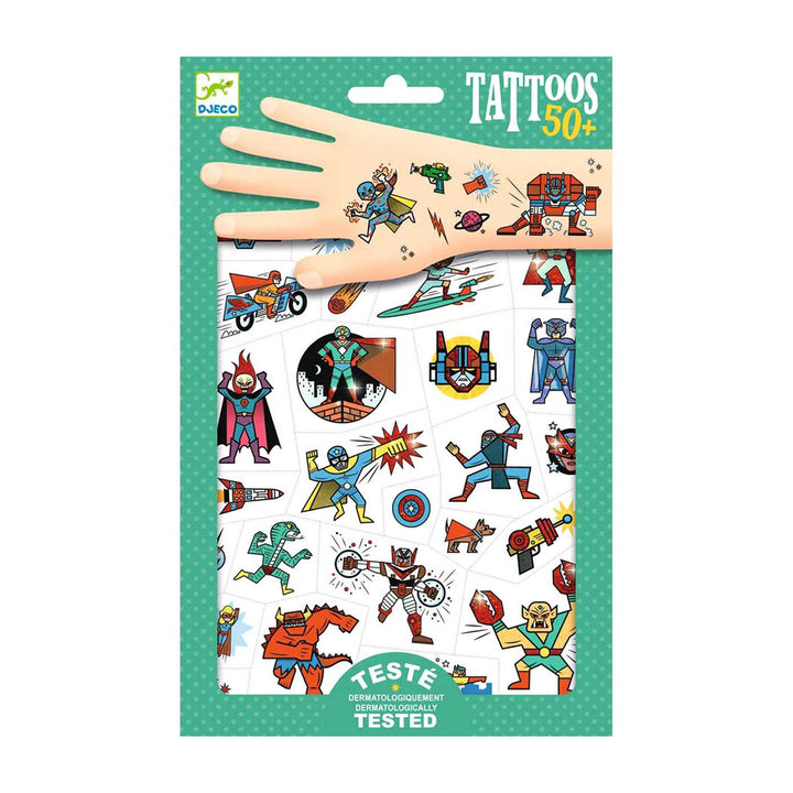 Temporary Tattoos - Heroes vs Villains