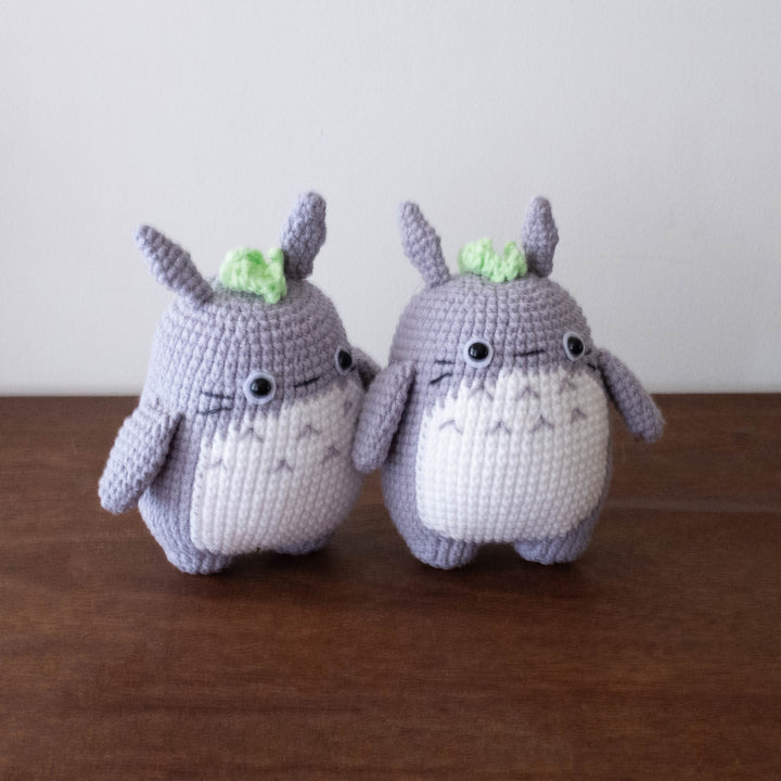 Handmade Crochet Amigurumi  Heirloom Dolls- Totoro Gray