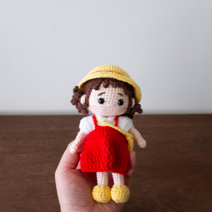 Handmade Crochet Amigurumi  Heirloom Dolls- Totoro Girl
