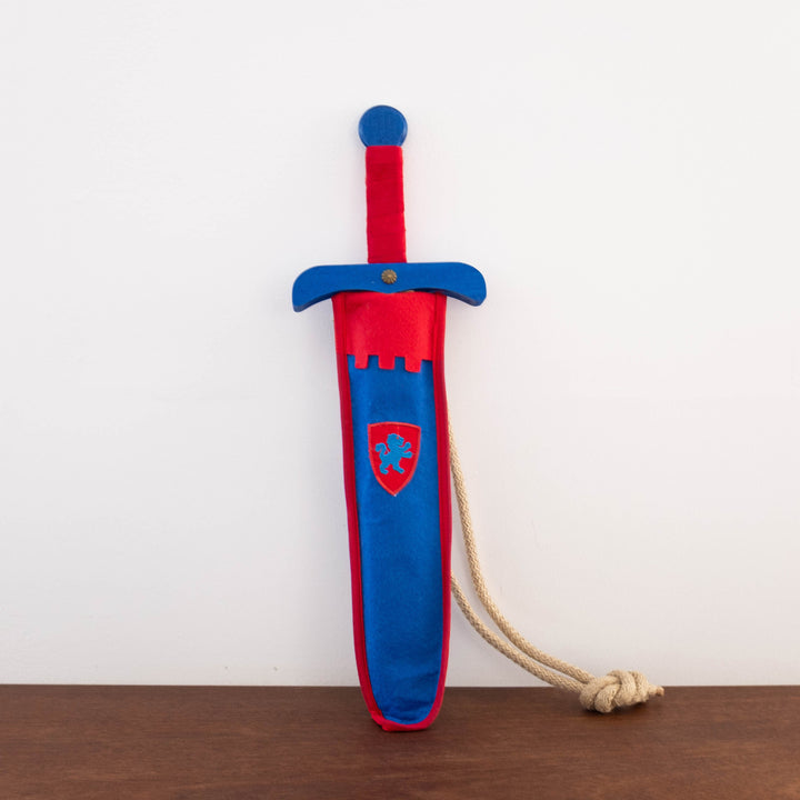 NEW Wooden Sword with Bag- Blue