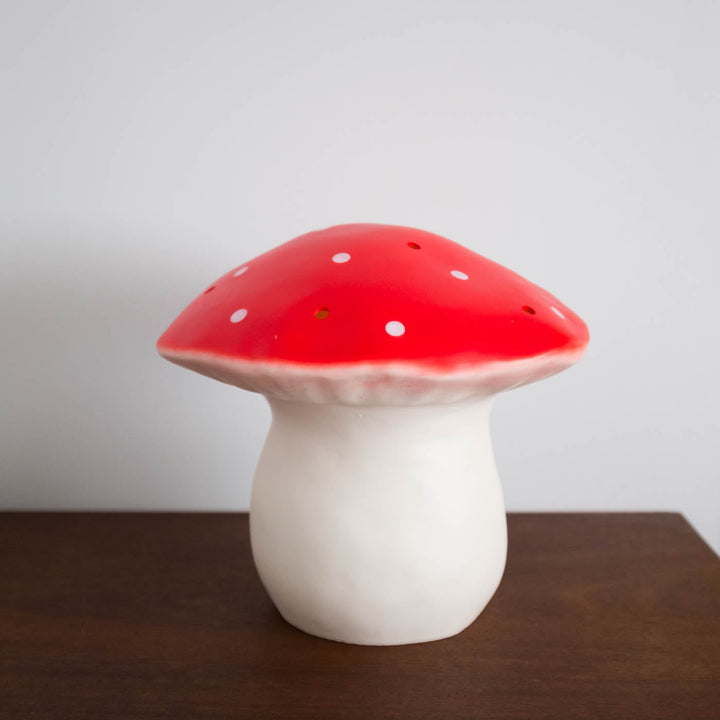 Large Mushroom Lamp- Red