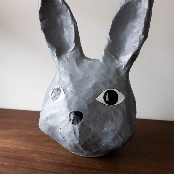 NEW Paper Mache Animal Head- Rabbit