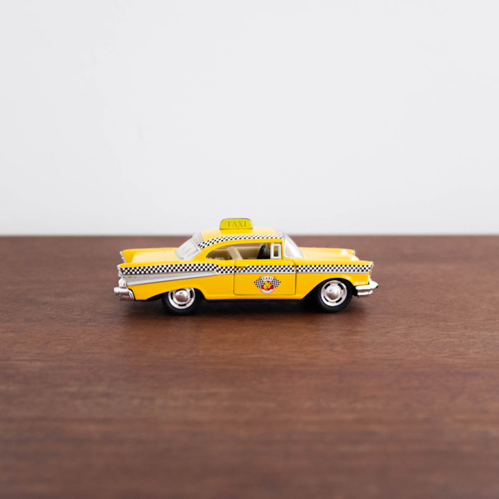 NEW Die Cast Metal Cars: Yellow Retro Taxi Cab
