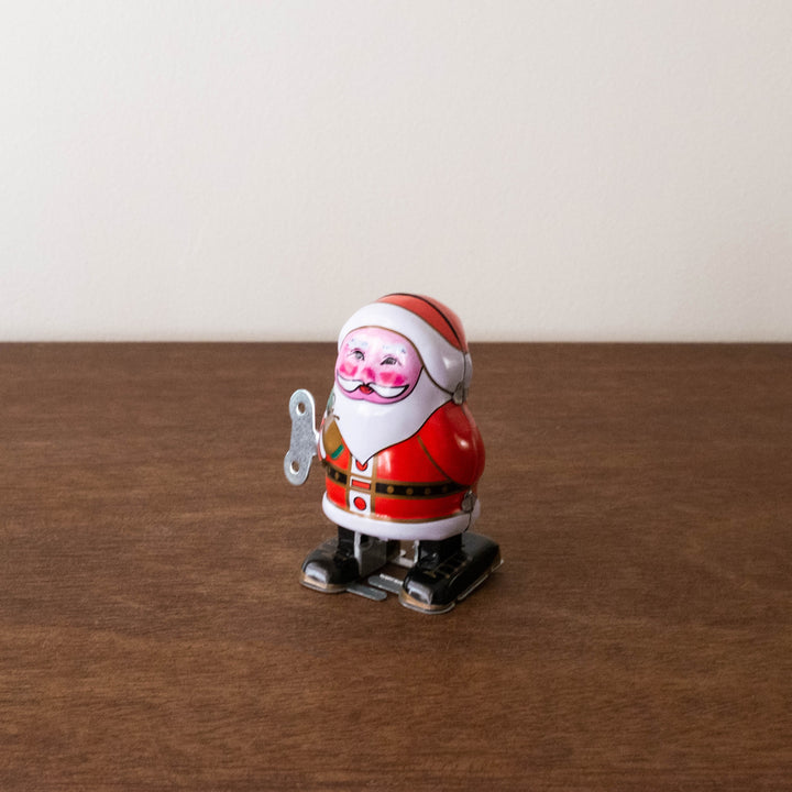 Retro Walking Santa Claus Tin Toy