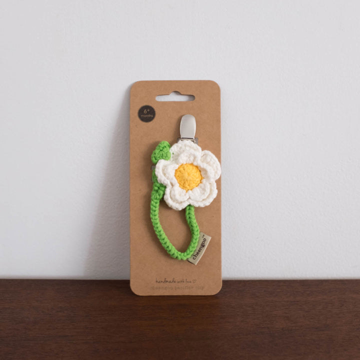 NEW Daisy Organic Crochet Pacifier Clip