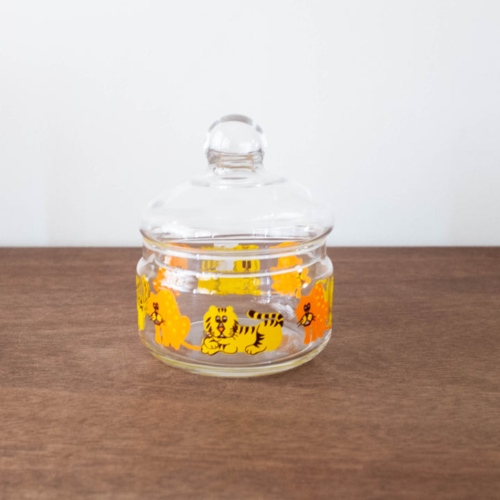 Retro Glass Storage Jar Glass Lid - Zoo Animals