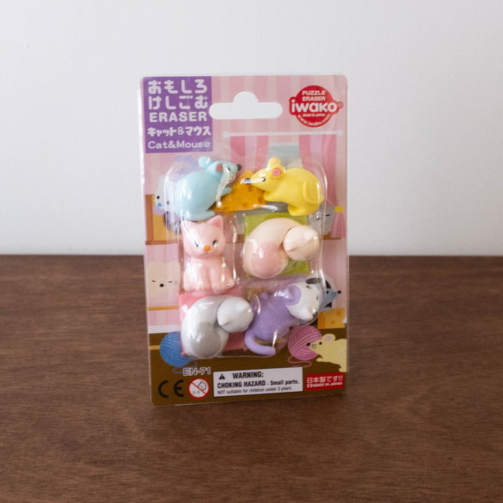 NEW Japanese Erasers- Cat and Mouse