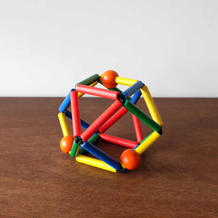 French Wooden Puzzle Grabber Toy Multicolor