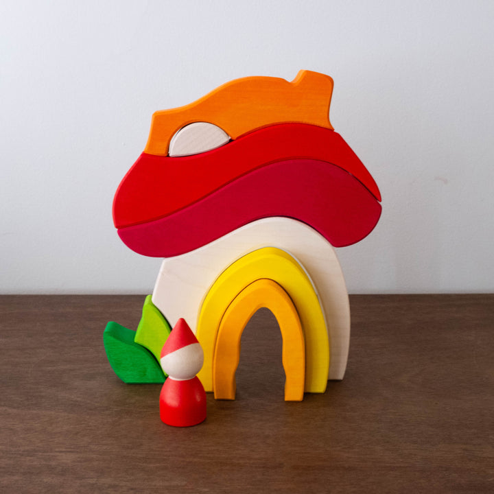 Mushroom House Stacking Toy Set