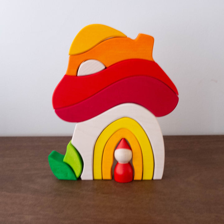 Mushroom House Stacking Toy Set