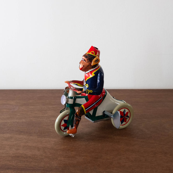 NEW Tin Toy Monkey On Tricycle