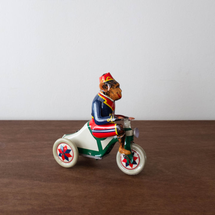 NEW Tin Toy Monkey On Tricycle