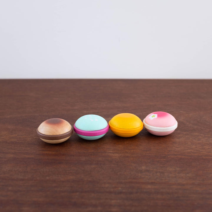 NEW Wooden Macaron Set of 4