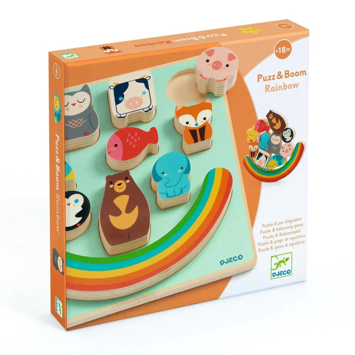 NEW Puzz & Boom Rainbow Wooden Puzzle