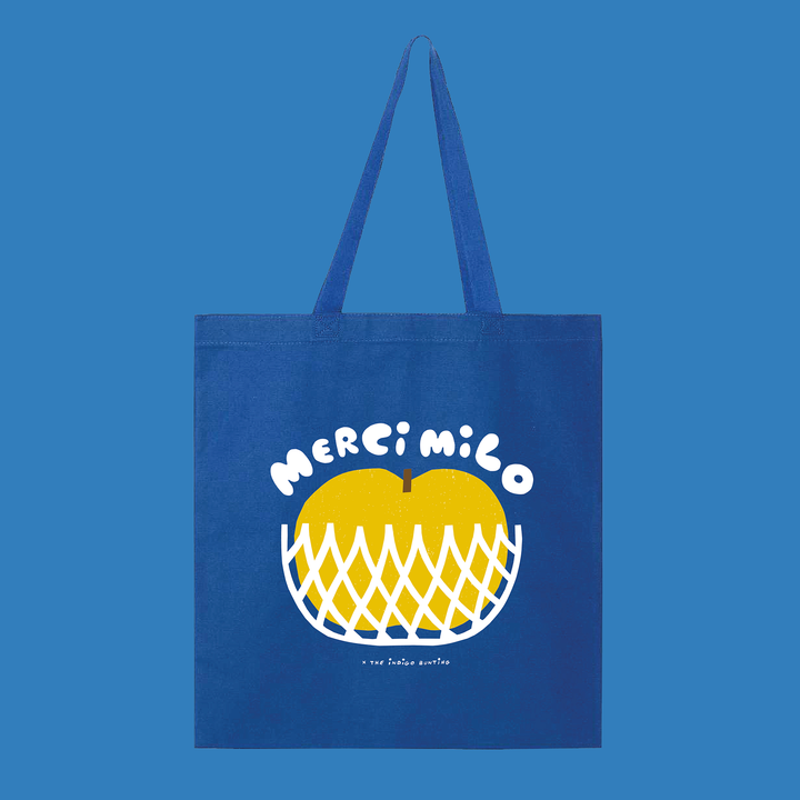 PRE-ORDER Merci Milo x The Indigo Bunting Food Bank Charity Tote Bags!