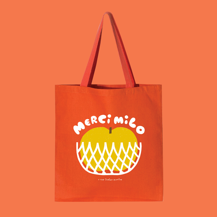 PRE-ORDER Merci Milo x The Indigo Bunting Food Bank Charity Tote Bags!