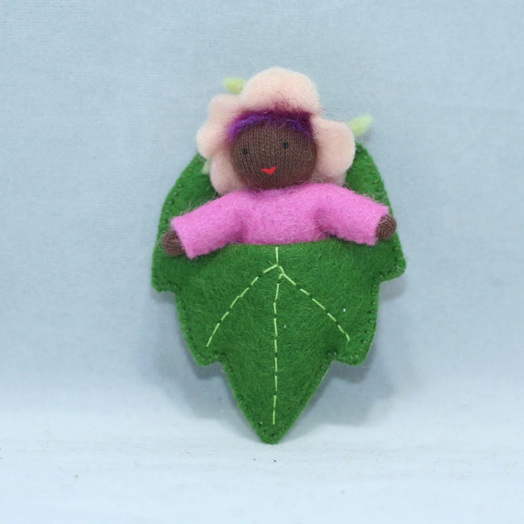 NEW Wool Felt:  Spring Flower Babies Pink Outfit