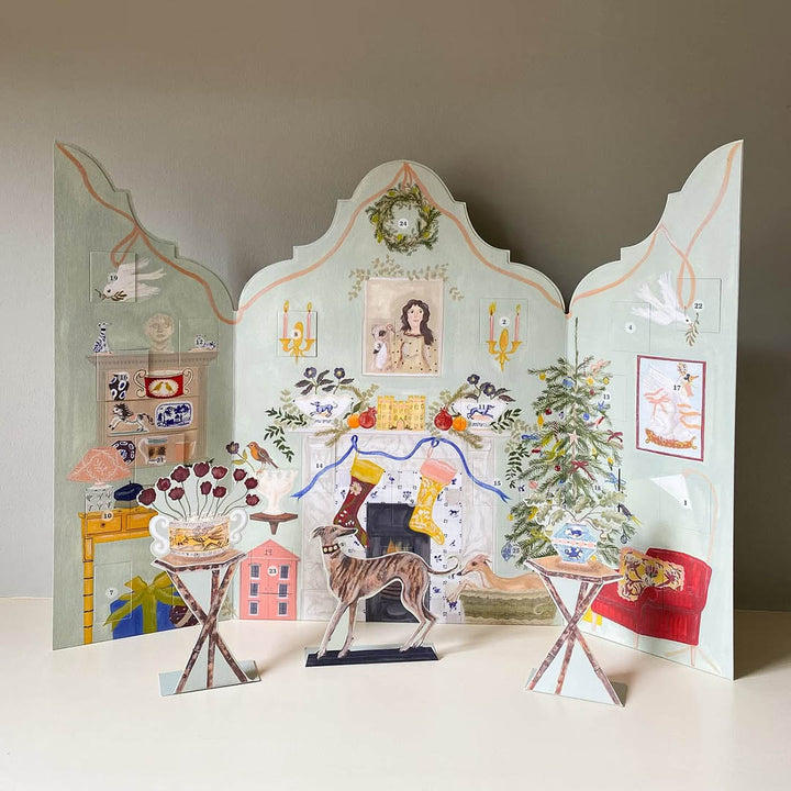 NEW Polly Ferns Festive Dutch Gable Advent Calendar