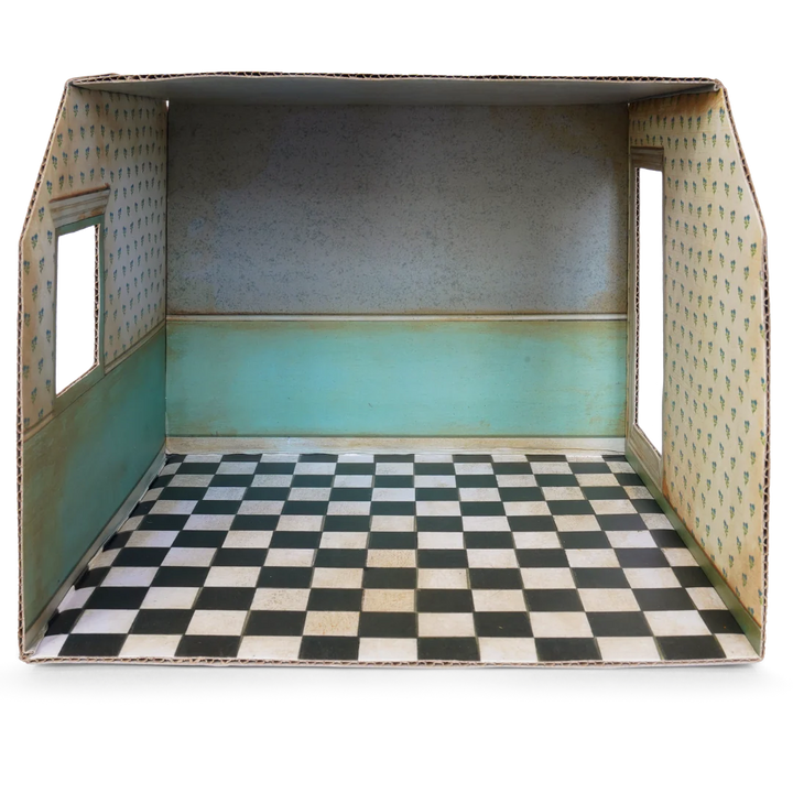 NEW Mouse Mansion Playhouse DIY- Cardboard Room Kitchen