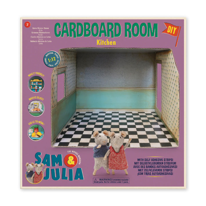 NEW Mouse Mansion Playhouse DIY- Cardboard Room Kitchen