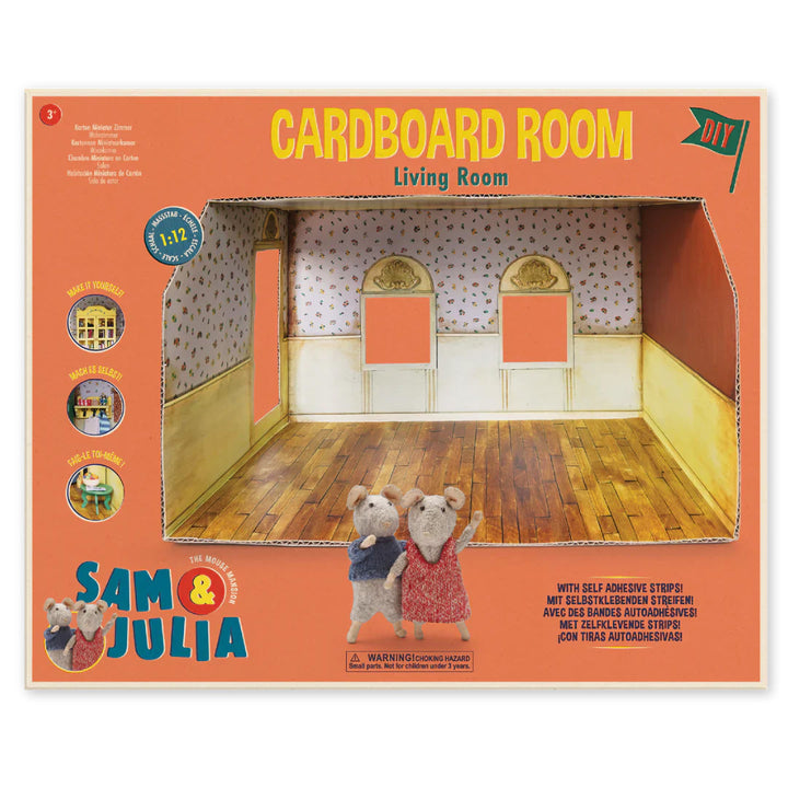 NEW Mouse Mansion Playhouse DIY- Cardboard Living Room