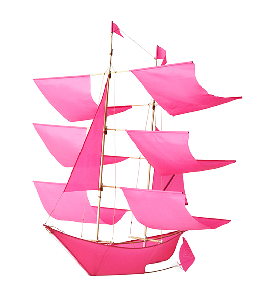 NEW Sailing ship Kite- Pink