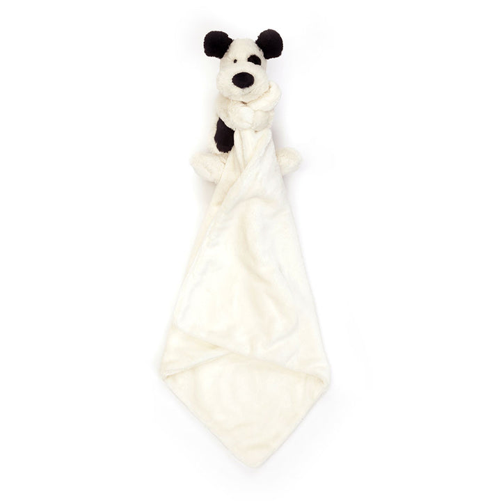 Bashful Black and White Puppy Soother Blankie
