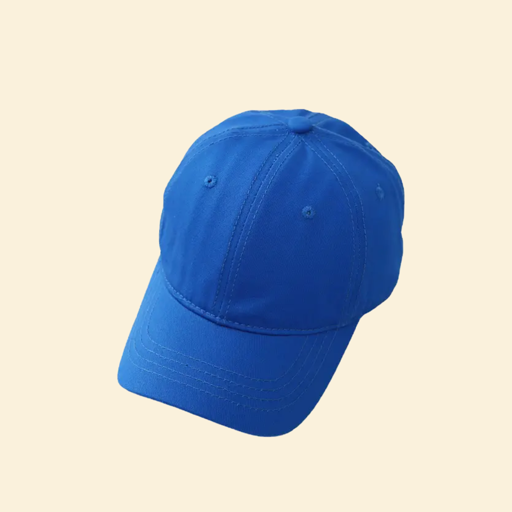 Kids Cotton Chainstitch Caps- Blue