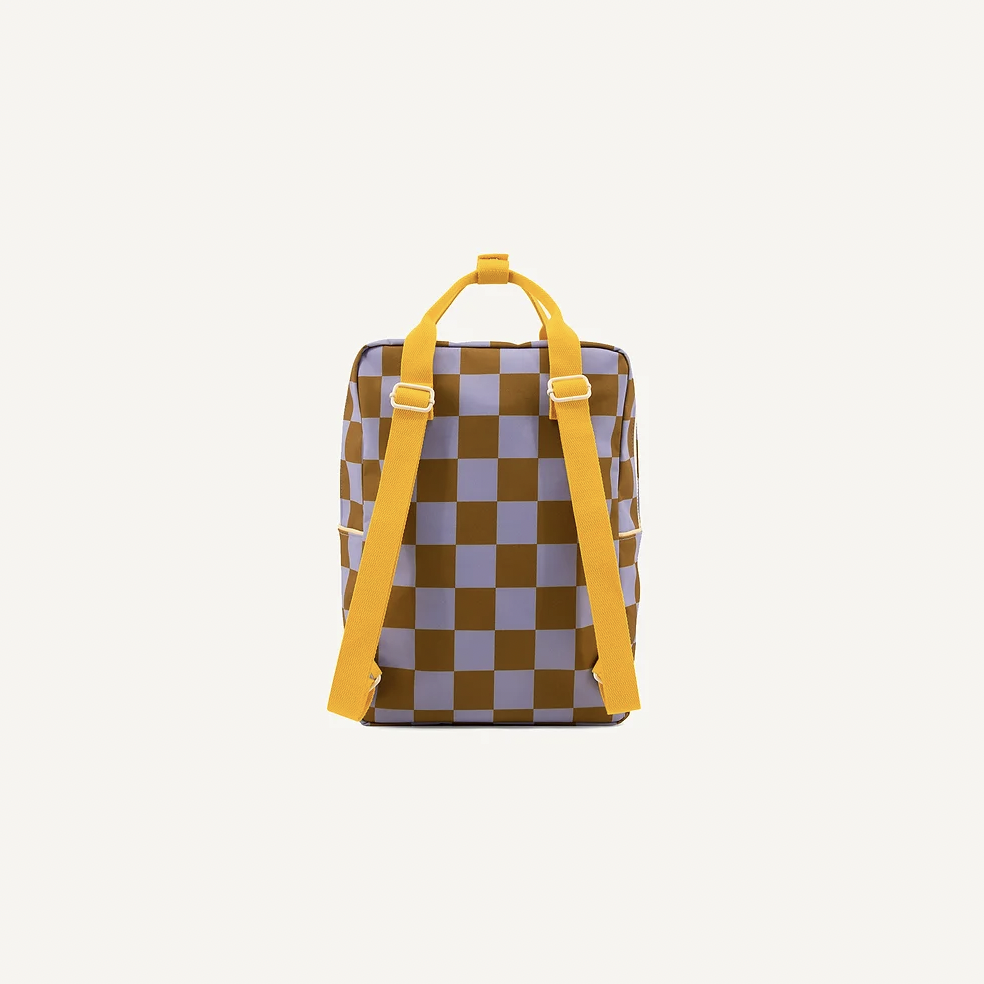 Large Backpack Bag - Special Edition Checkered Purple