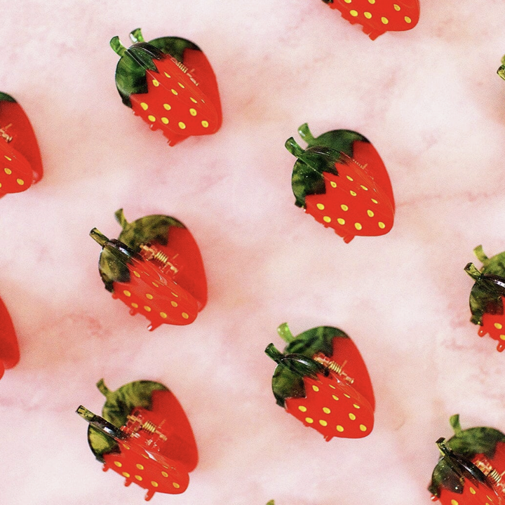 Mini Red Strawberry Hair Claw