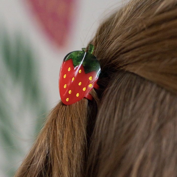 Mini Red Strawberry Hair Claw