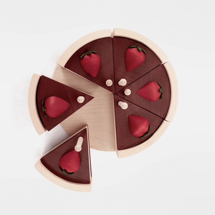 Play Food Set- Whole Chocolate Strawberry Cake Set