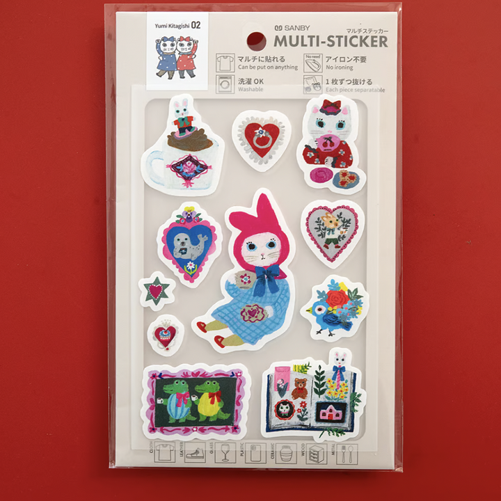 Yumi Kitagishi - Fabric and Special Multi Stickers Rabbit