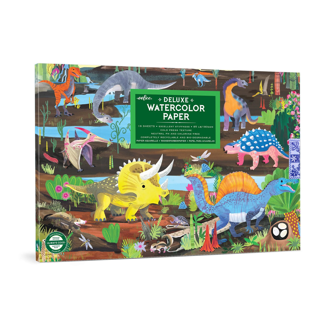 NEW Watercolor Paper Pad- Dinosaurs