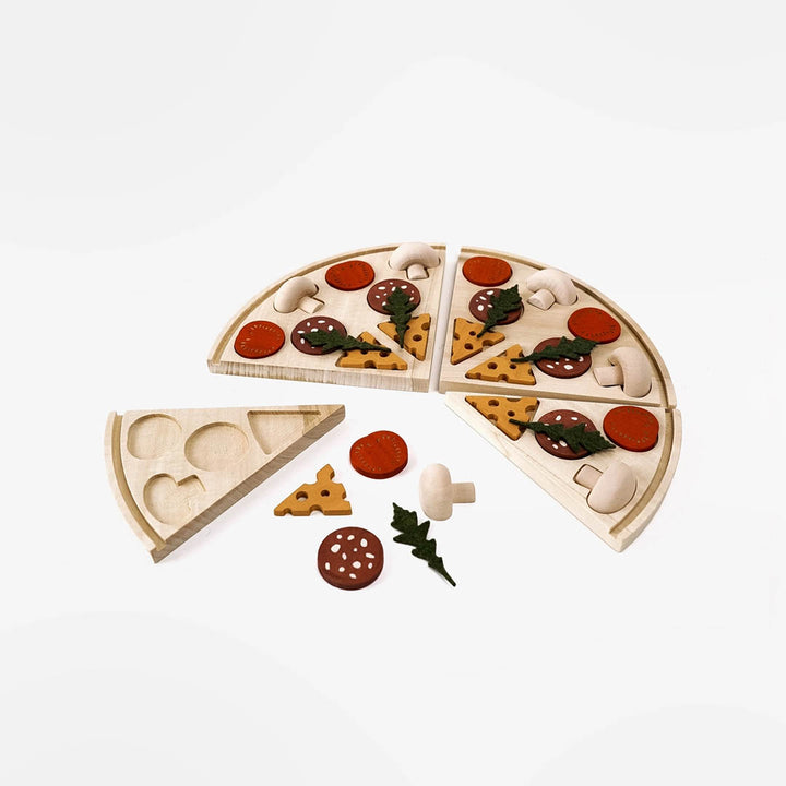 Play Food Set- Wooden Pizza Toy
