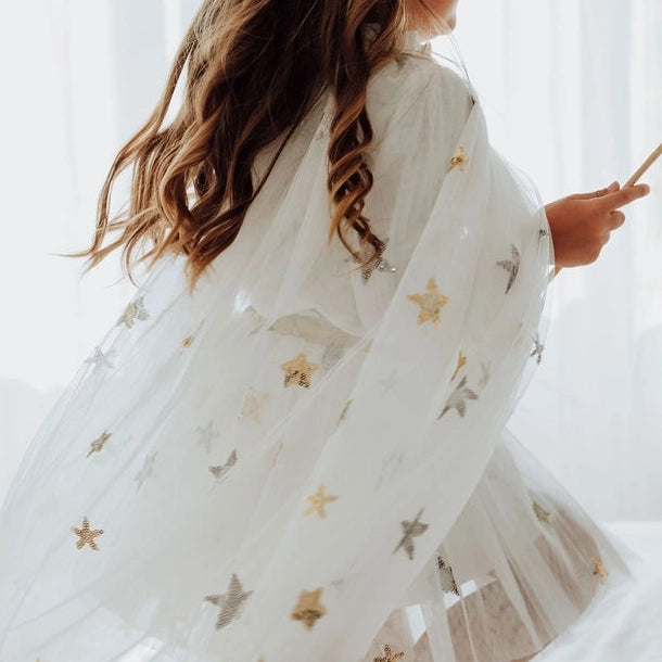 NEW French Cape - Sequin Stars